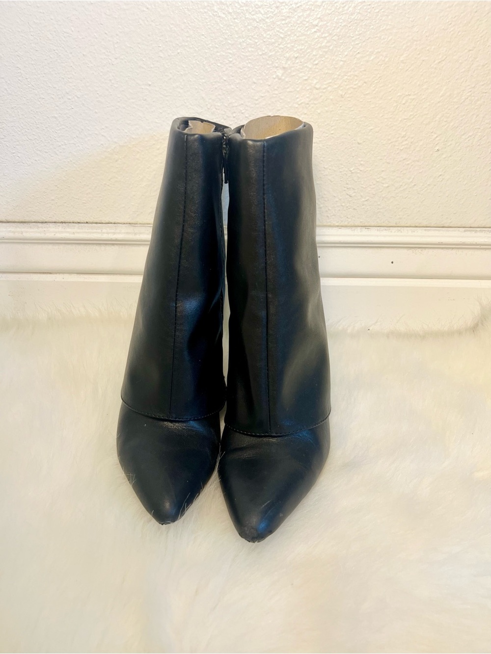 A New Day Rue Women's Black Pointed-Toe Ankle Boots
